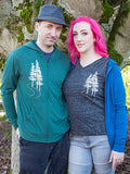 Trees Zip Hoodie Sweatshirt-Hoodies Unisex-Revival Ink