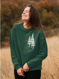Evergreen Trees Trail Crewneck Sweatshirt-Crewneck Sweatshirt-Revival Ink