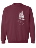 Evergreen Trees Trail Crewneck Sweatshirt