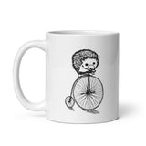 Cute Hedgehog on Bike Coffee Mug