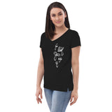 Mushrooms Womens Graphic Tee-Womens T-Shirts Comfy-S-Black-Revival Ink