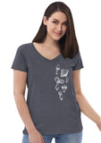 Mushrooms Womens Graphic Tee-Womens T-Shirts Comfy-S-Navy-Revival Ink
