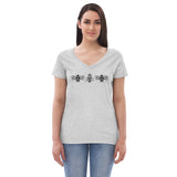 Honey Bees T Shirts for Women-Womens T-Shirts Comfy-S-Gray-Revival Ink