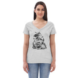 Mushroom Fairy Womens T-Shirt-Womens T-Shirts Comfy-S-Gray-Revival Ink