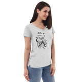 Funny Octopus Womens T-Shirt-Womens T-Shirts Relaxed-2XL-Gray-Revival Ink