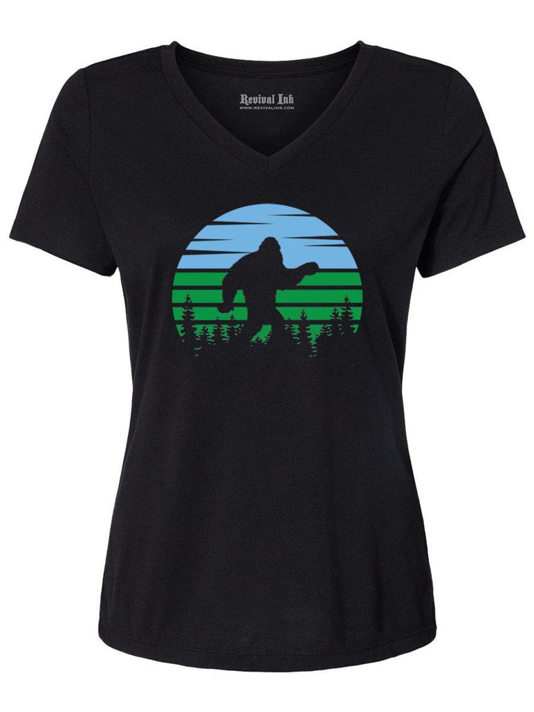 Sasquatch Womens Graphic Tee-Womens T-Shirts Comfy-Revival Ink