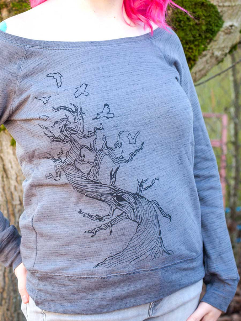 Twisted Tree Womens Sweatshirt-Womens Sweatshirts-Revival Ink