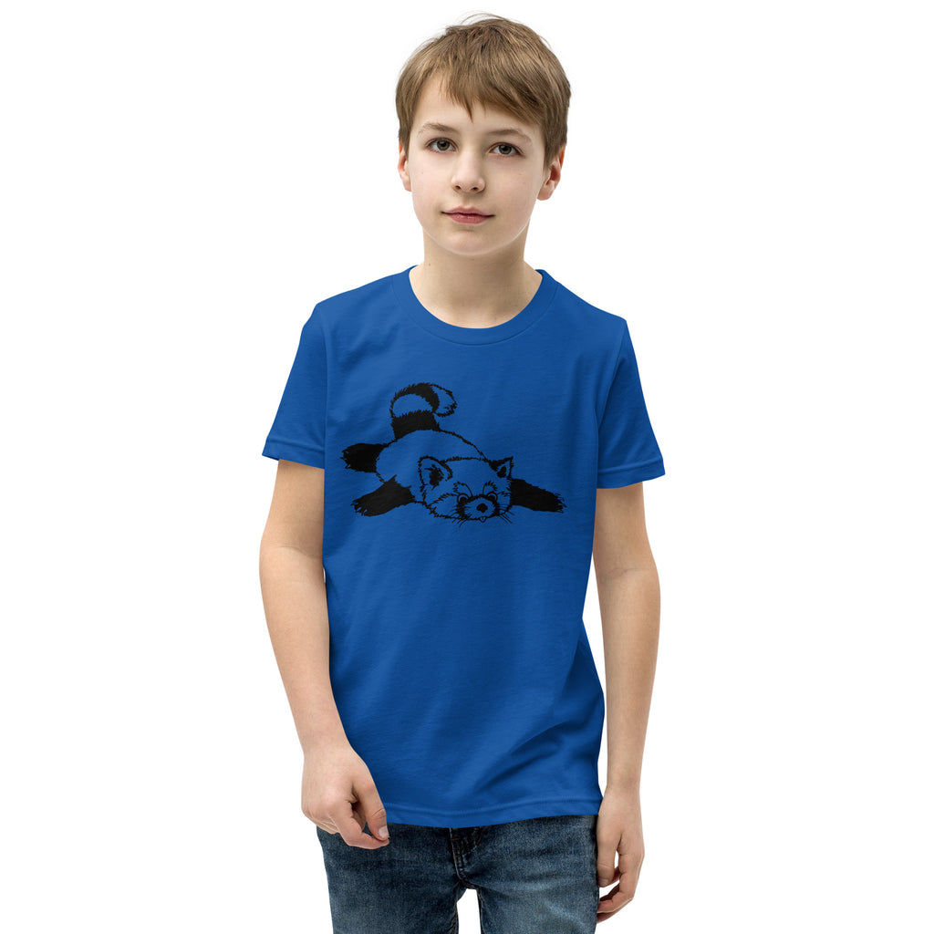 Red Panda Kids Tee | Kids Gift-Kids Shirts Unisex-L (10-12)-Blue-Revival Ink