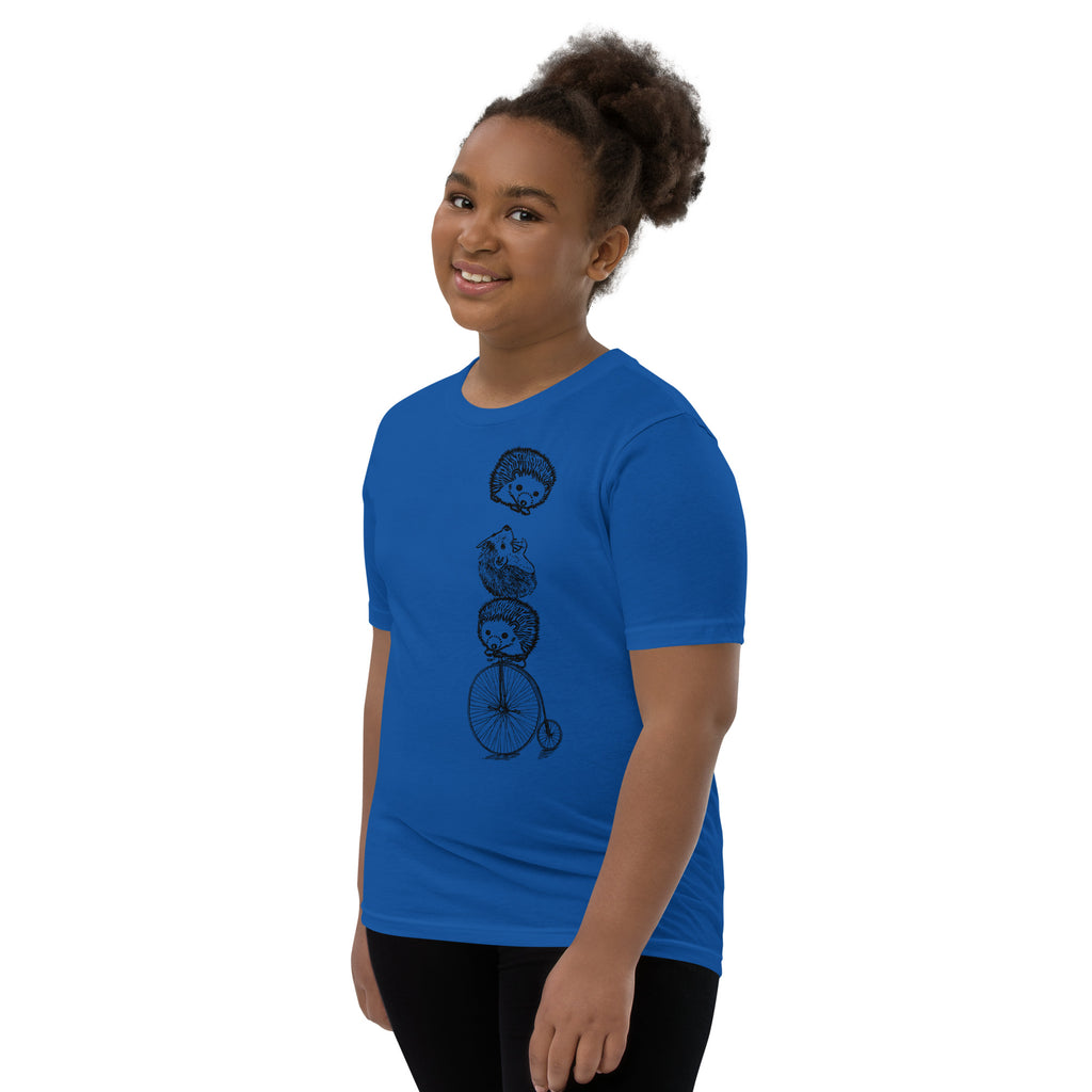 Hedgehog Kids Tee-Kids Shirts Unisex-S-Blue-Revival Ink
