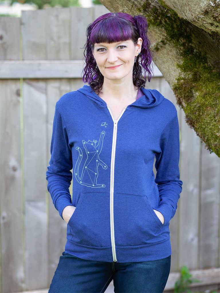 Constellation Cat Hoodie Sweatshirt-Hoodies Unisex-Revival Ink